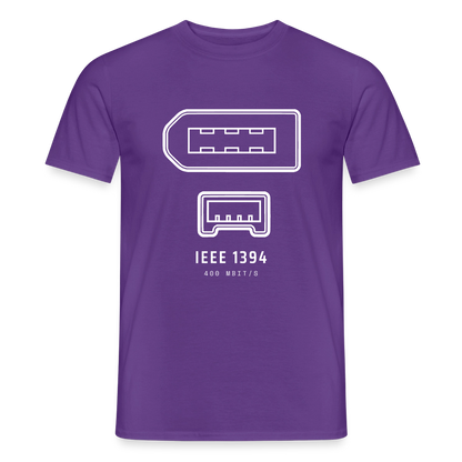"IEEE 1394, 400 Mbit/s" Motiv-T-Shirt für Männer, Farbe Lila