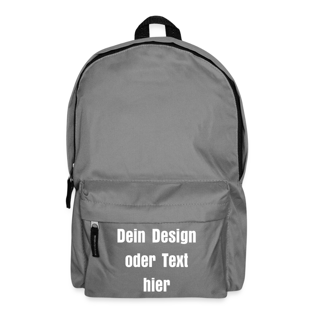 Klassischer Rucksack - personalisierbar - Mittelgrau