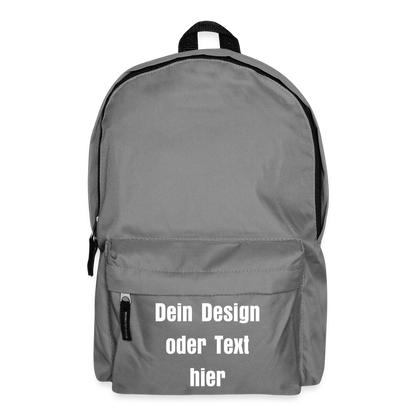 Klassischer Rucksack - personalisierbar - Mittelgrau