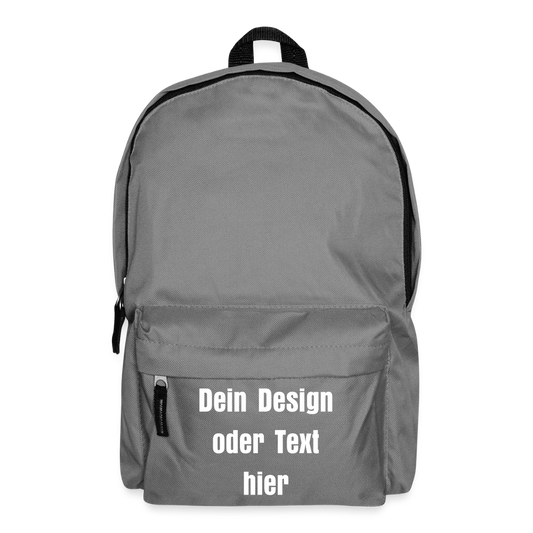 Klassischer Rucksack - personalisierbar - Mittelgrau