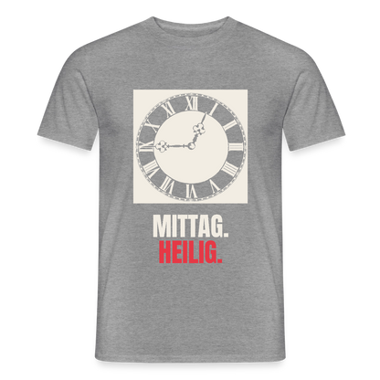 "Mittag. Heilig." Motiv-T-Shirt für Männer, Farbe Graphit meliert