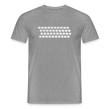 48K ZX Spectrum Motiv-T-Shirt für Männer, Farbe Graphit meliert