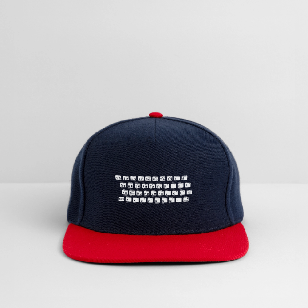 48K ZX Spectrum Retro Snapback Cap - Navy/Rot
