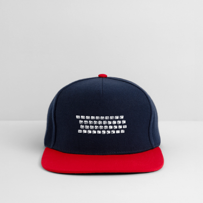 48K ZX Spectrum Retro Snapback Cap - Navy/Rot