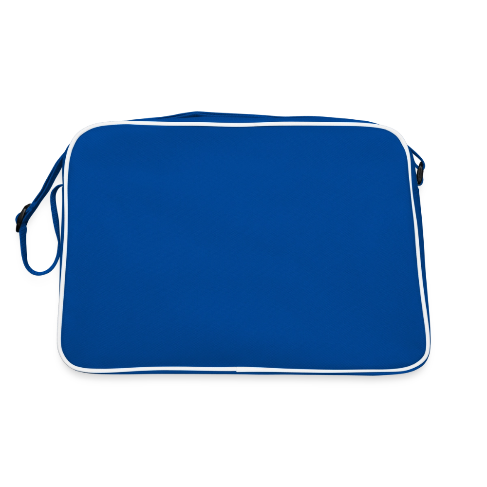 Retro Tasche mit Reißverschluss "PIXEL" - Blau/Weiß