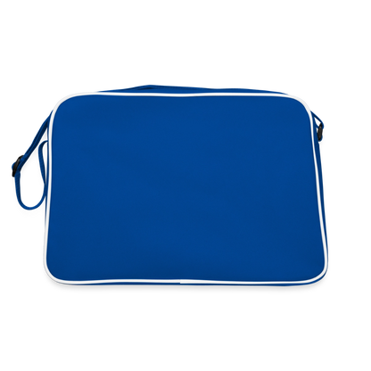 Retro Tasche mit Reißverschluss "PIXEL" - Blau/Weiß