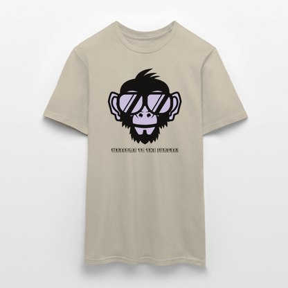 "Welcome to the Jungle" Motiv-T-Shirt für Männer - Sandbeige