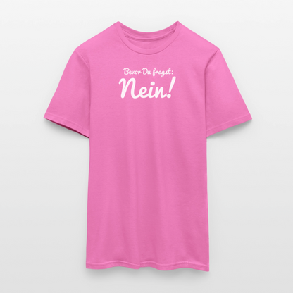 "Nein" Motiv-T-Shirt für Männer - Pink