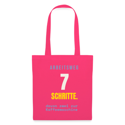 Arbeitsweg: sieben Schritte Stoffbeutel, Farbe Azalea