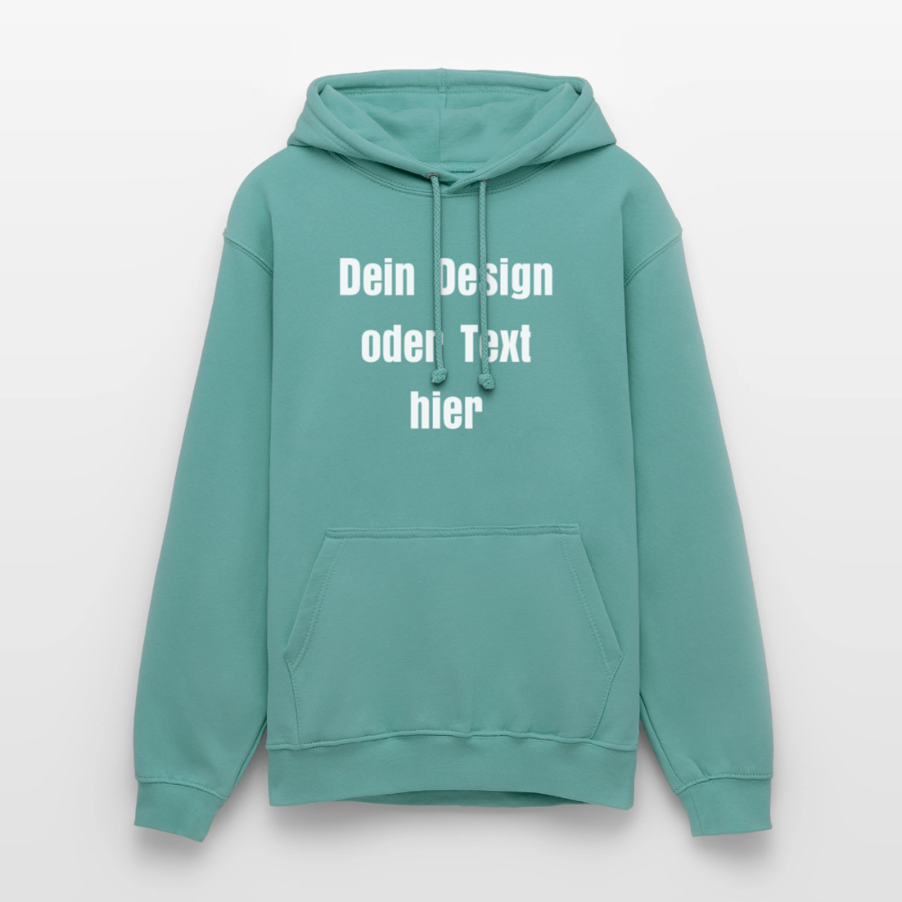 Unisex Hoodie - personalisierbare Vorder- und Rückseite - Pastelltürkis