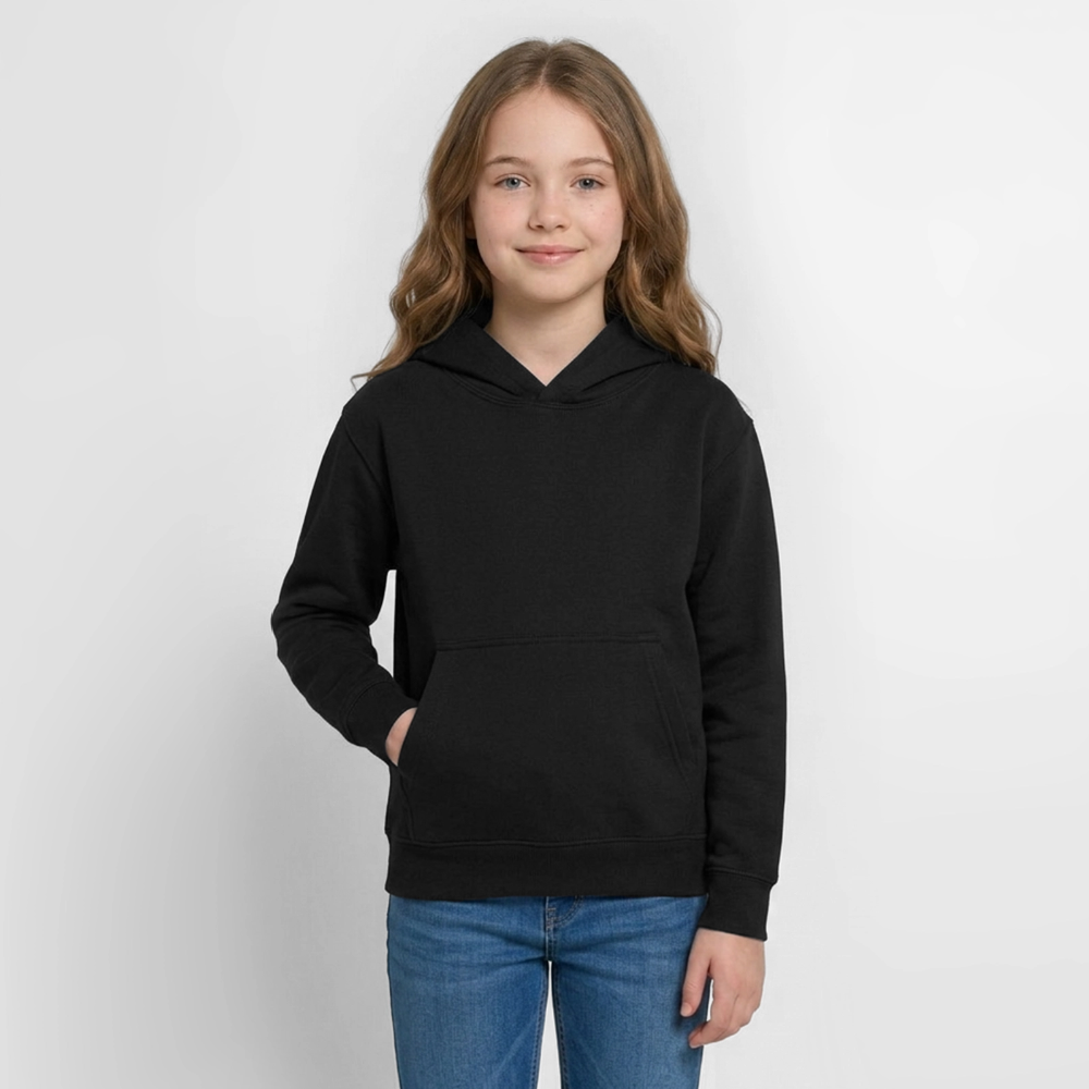 Teenager Hoodie - personalisierbare Vorder- und Rückseite - Schwarz