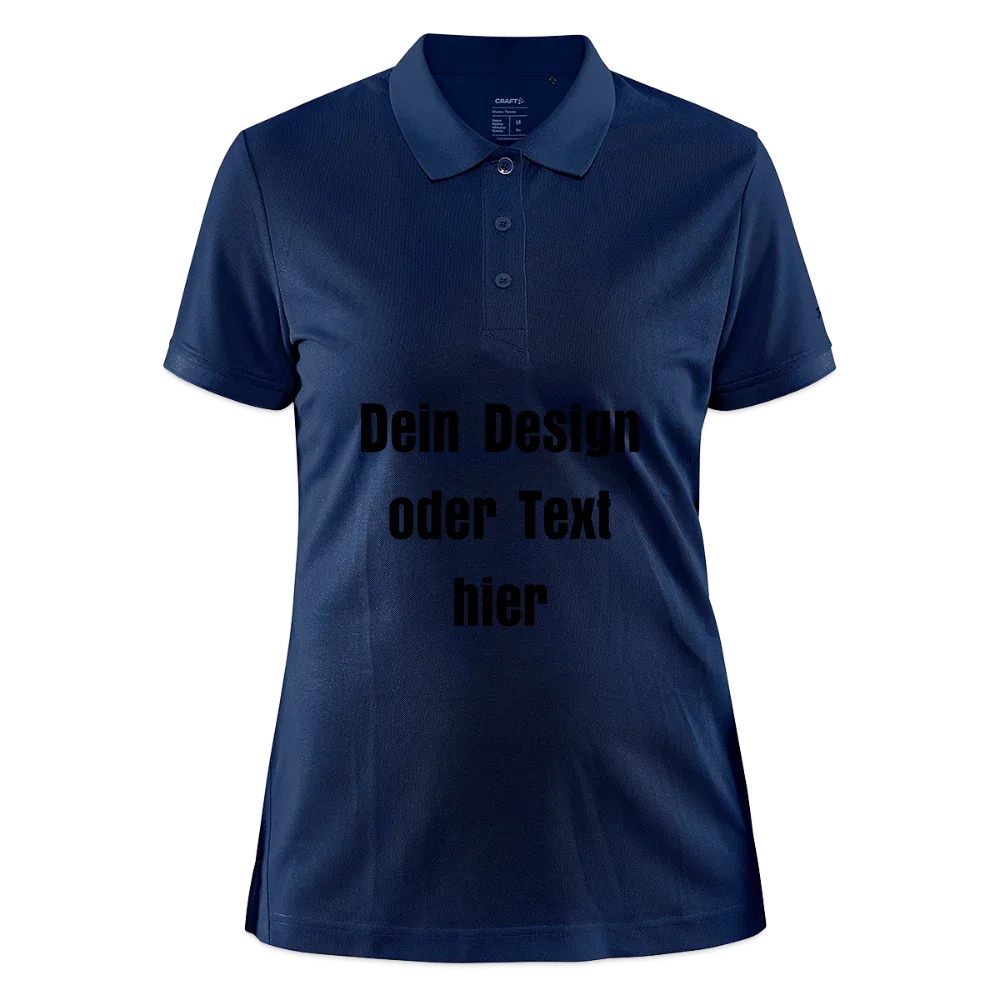 CRAFT Core Unify Frauen Polo Shirt - personalisierbar - Navy meliert