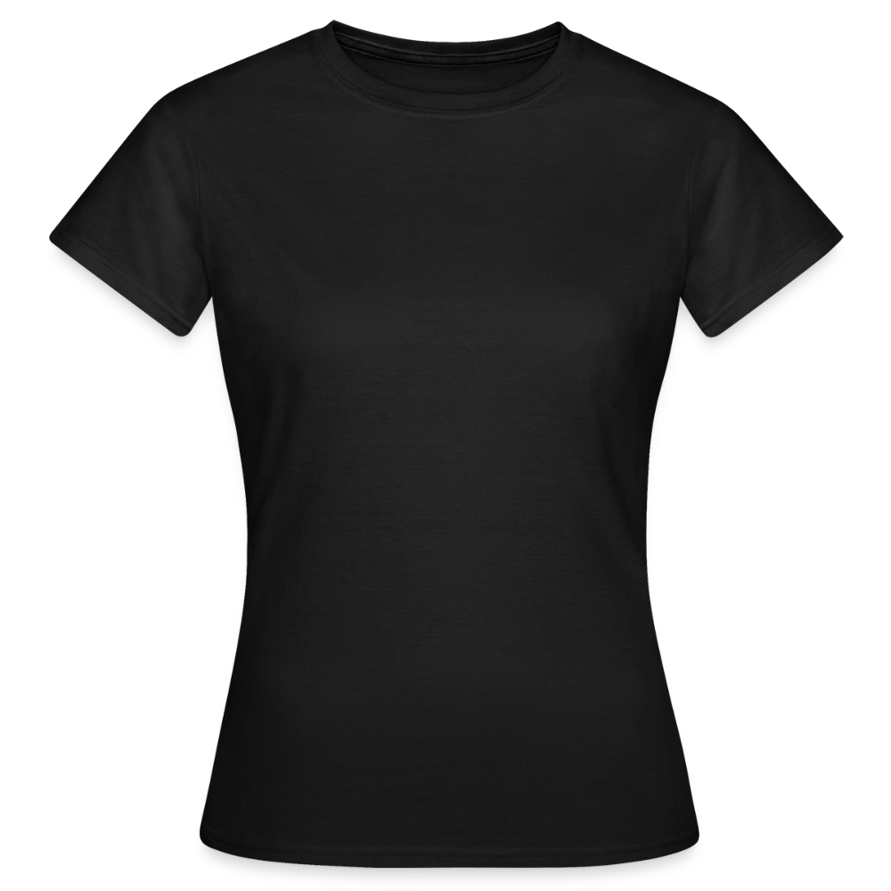 Frauen T-Shirt - personalisierbare Vorder- und Rückseite - Schwarz