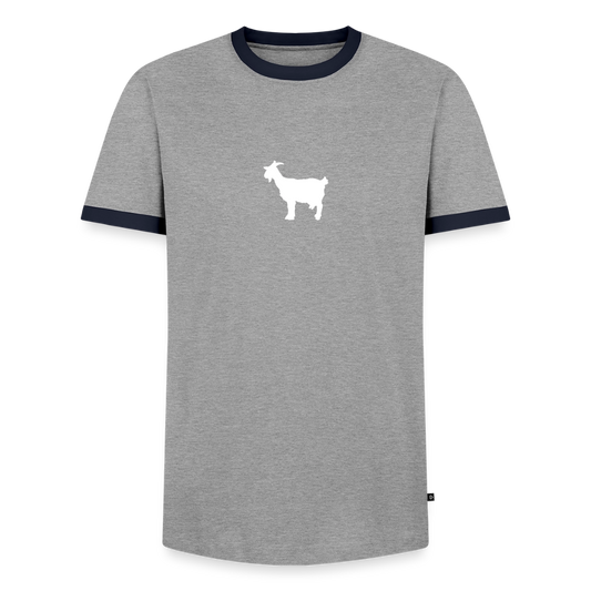 Männer T-Shirt "GOAT" - Grau/Navy 