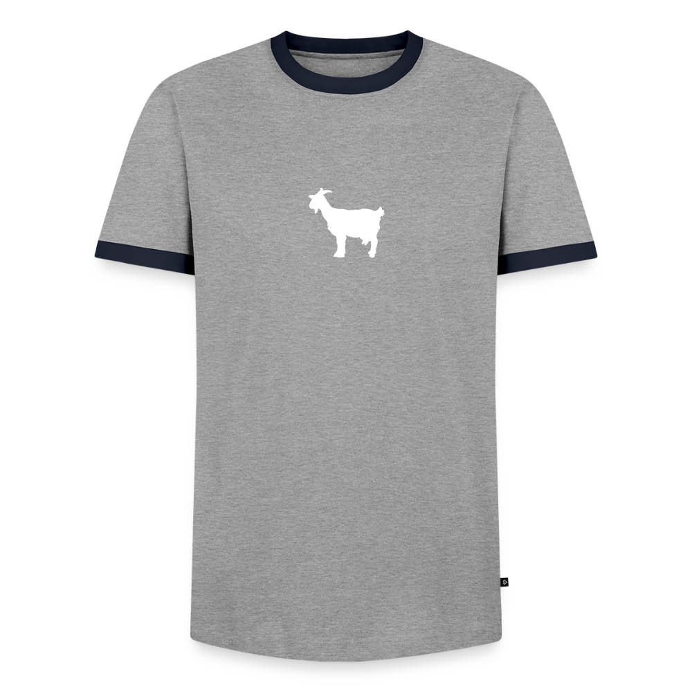 Männer T-Shirt "GOAT" - Grau/Navy 