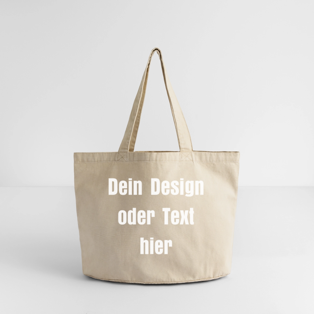 Vintage-Washed Shopper / Einkaufstasche im Vintage Stil - personalisierbar - Vintage Sand 