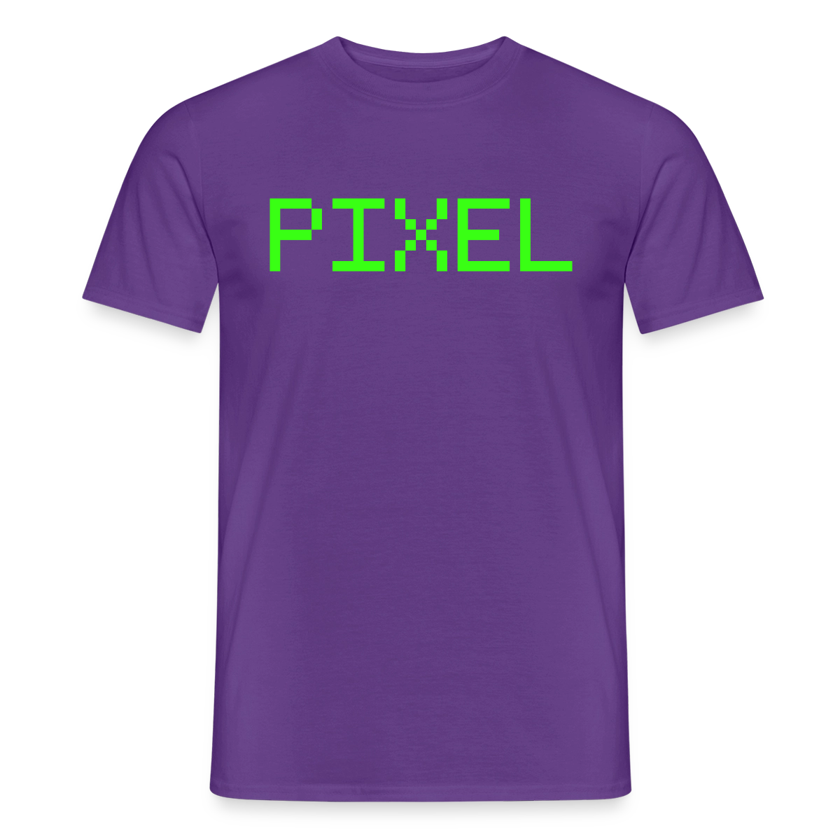 Pixel. Phosphor-Motiv Motiv-T-Shirt für Männer, Farbe Lila