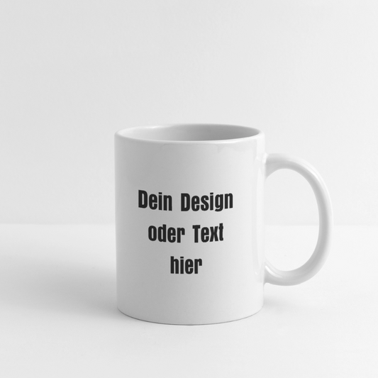 Keramiktasse 325 ml - personalisierbar - Weiß