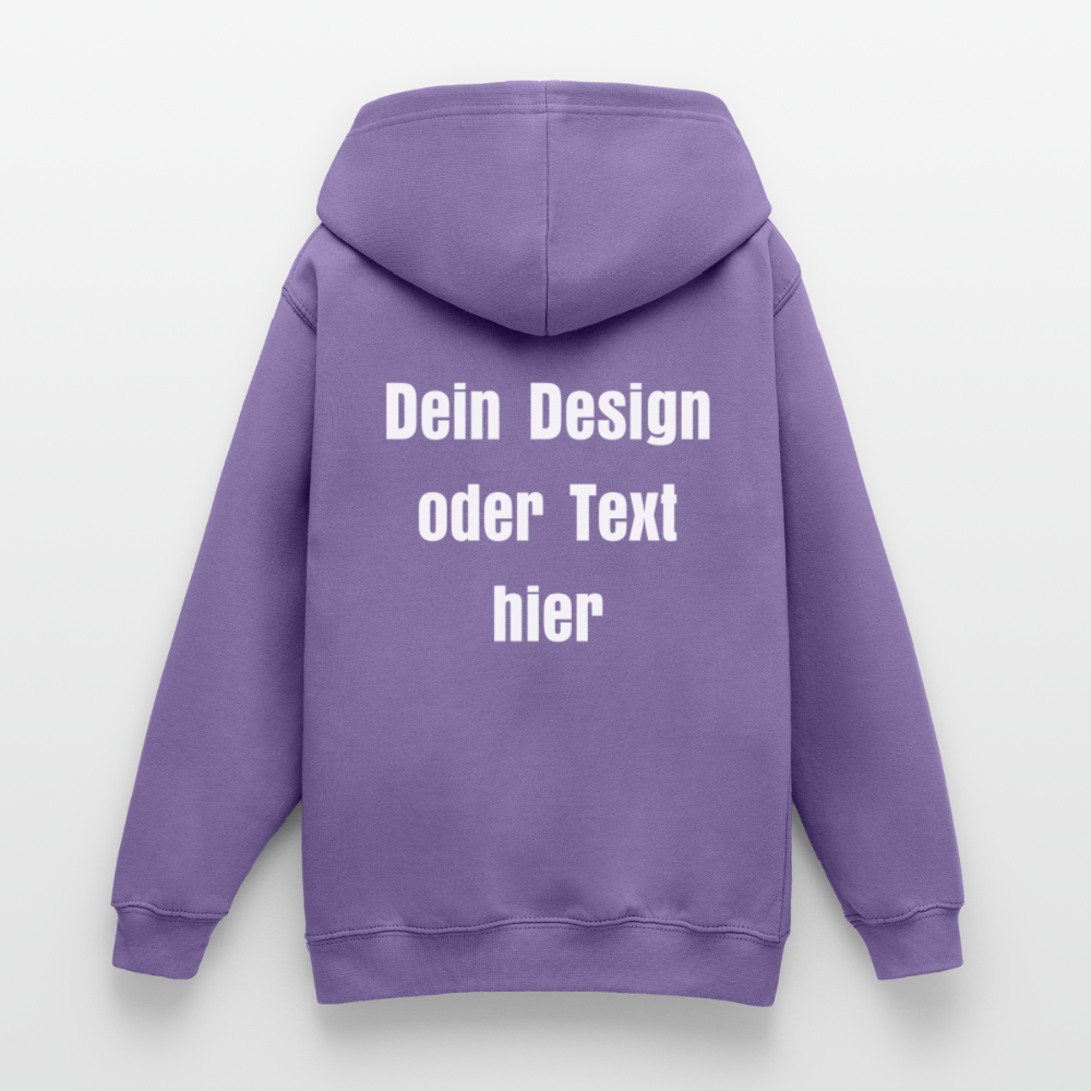 Teenager Hoodie - personalisierbare Vorder- und Rückseite - Lavendel