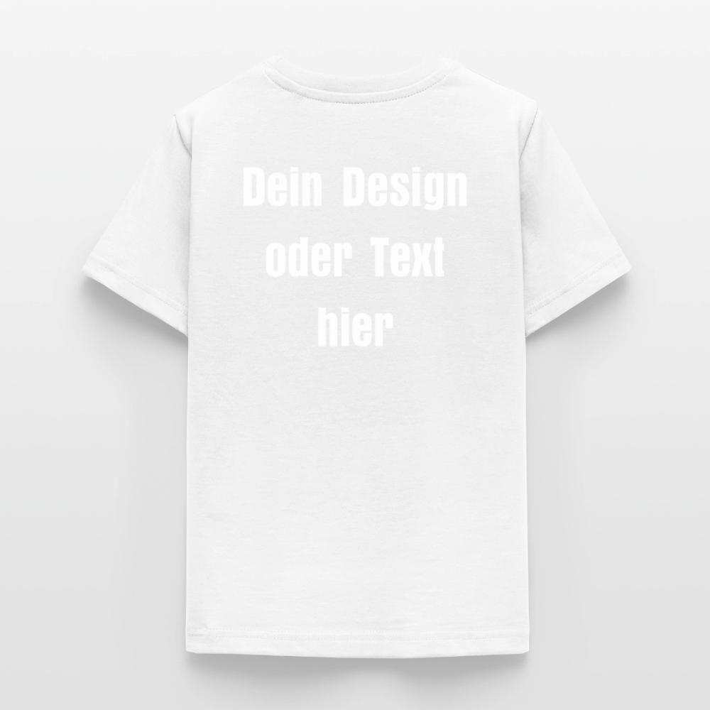 Teenager T-Shirt - personalisierbare Vorder- und Rückseite - Weiß