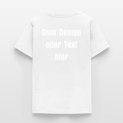 Teenager T-Shirt - personalisierbare Vorder- und Rückseite - Weiß