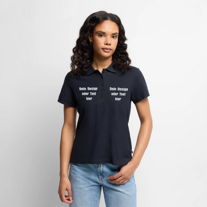 Frauen Premium Bio Polo Shirt - personalisierbar - Navy