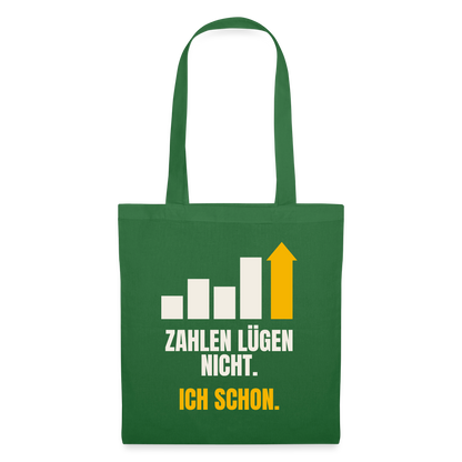 Zahlen lügen nicht. Ich schon. Stoffbeutel, Farbe Fichte