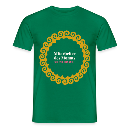 "Mitarbeiter des Monats, selbst ernannt. Gold-Motiv" Motiv-T-Shirt für Männer, Farbe Kelly Green