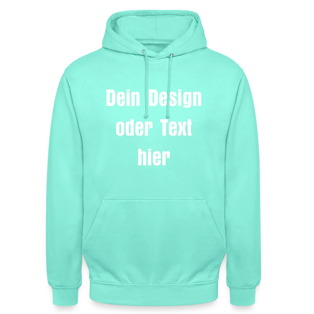 Unisex Hoodie - personalisierbare Vorder- und Rückseite - Mint