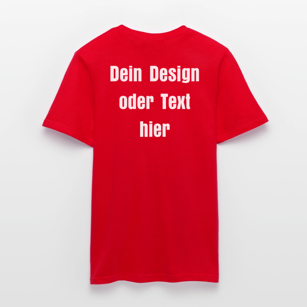 Männer T-Shirt - personalisierbare Vorder- und Rückseite - Rot