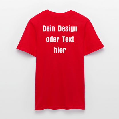 Männer T-Shirt - personalisierbare Vorder- und Rückseite - Rot