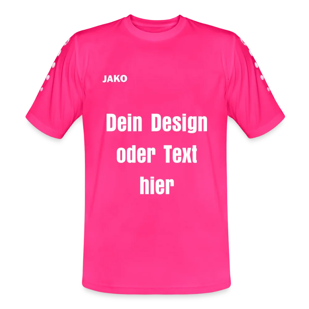JAKO Männer Trikot Team - personalisierbare Vorder- und Rückseite - Pink