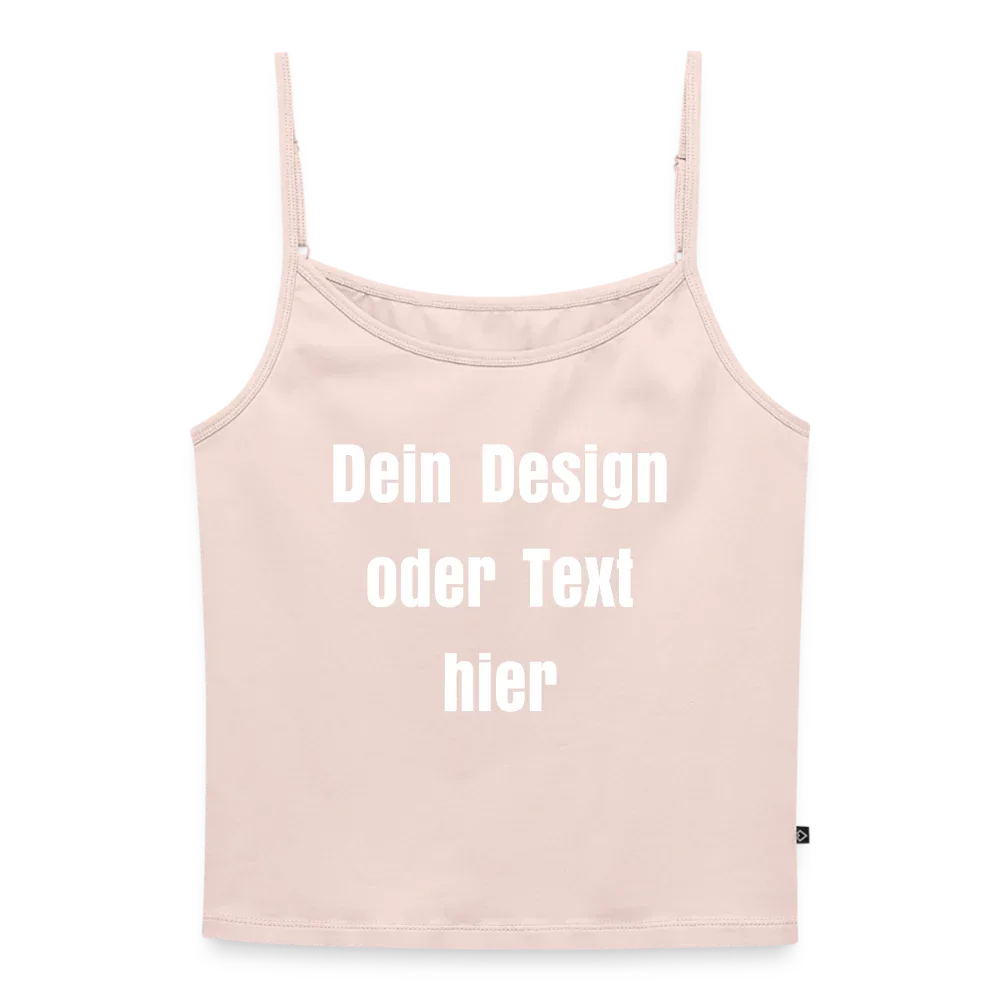 Frauen Spaghetti Tank Top - personalisierbar - Puderrosa