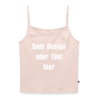 Frauen Spaghetti Tank Top - personalisierbar - Puderrosa