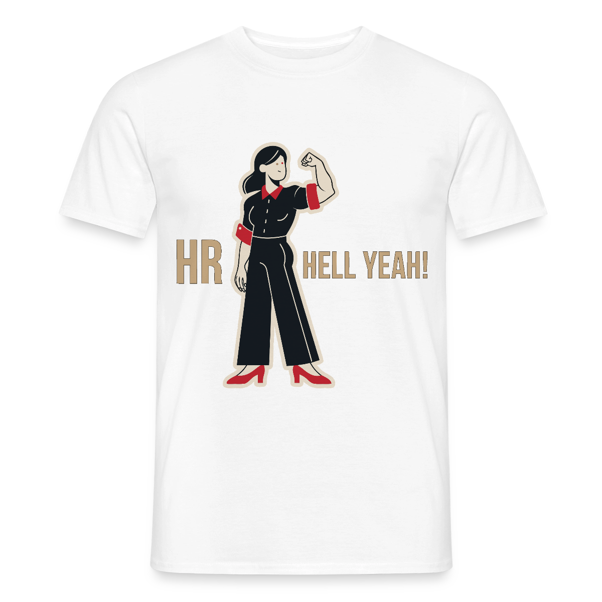 HR. Hell yeah! Motiv-T-Shirt für Männer, Farbe Weiß