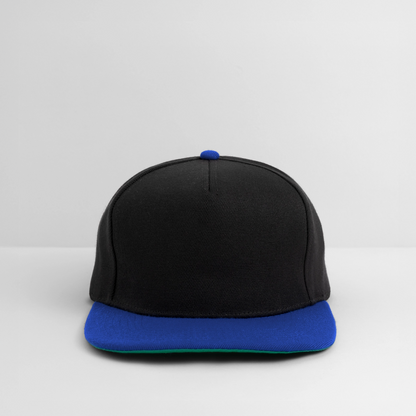 Snapback Cap - personalisierbar - Schwarz/Königsblau
