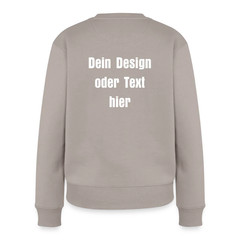 Frauen Premium Pullover - personalisierbar - Taupe