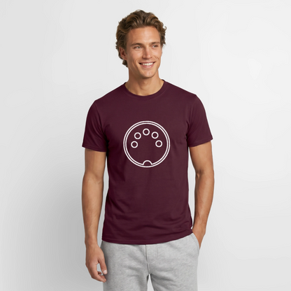 "DIN 41524" Motiv-T-Shirt für Männer, Farbe Ziegelrot