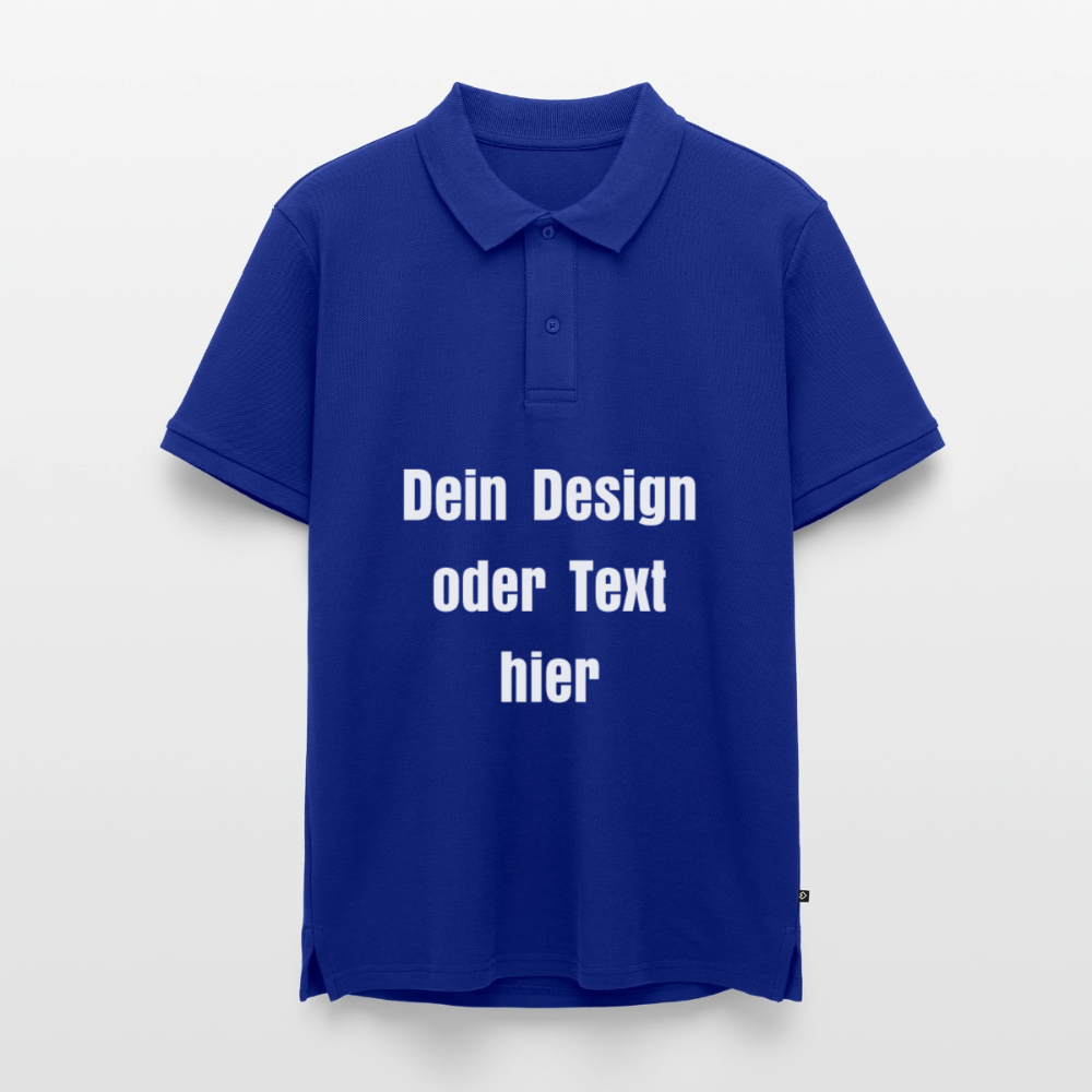 Männer Premium Bio Polo Shirt - personalisierbar - Royalblau