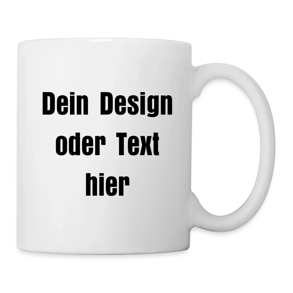 Keramiktasse 325 ml - personalisierbar - Weiß