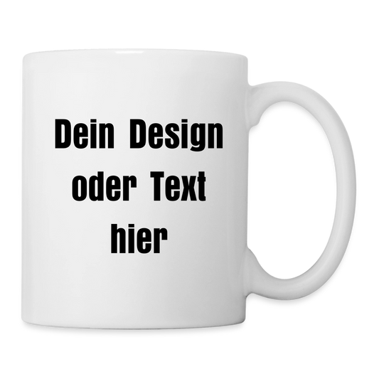 Keramiktasse 325 ml - personalisierbar - Weiß