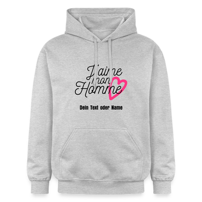 Kuschel-Hoodie "Valentine" für Frauen – personalisierbar & weich - Hellgrau meliert