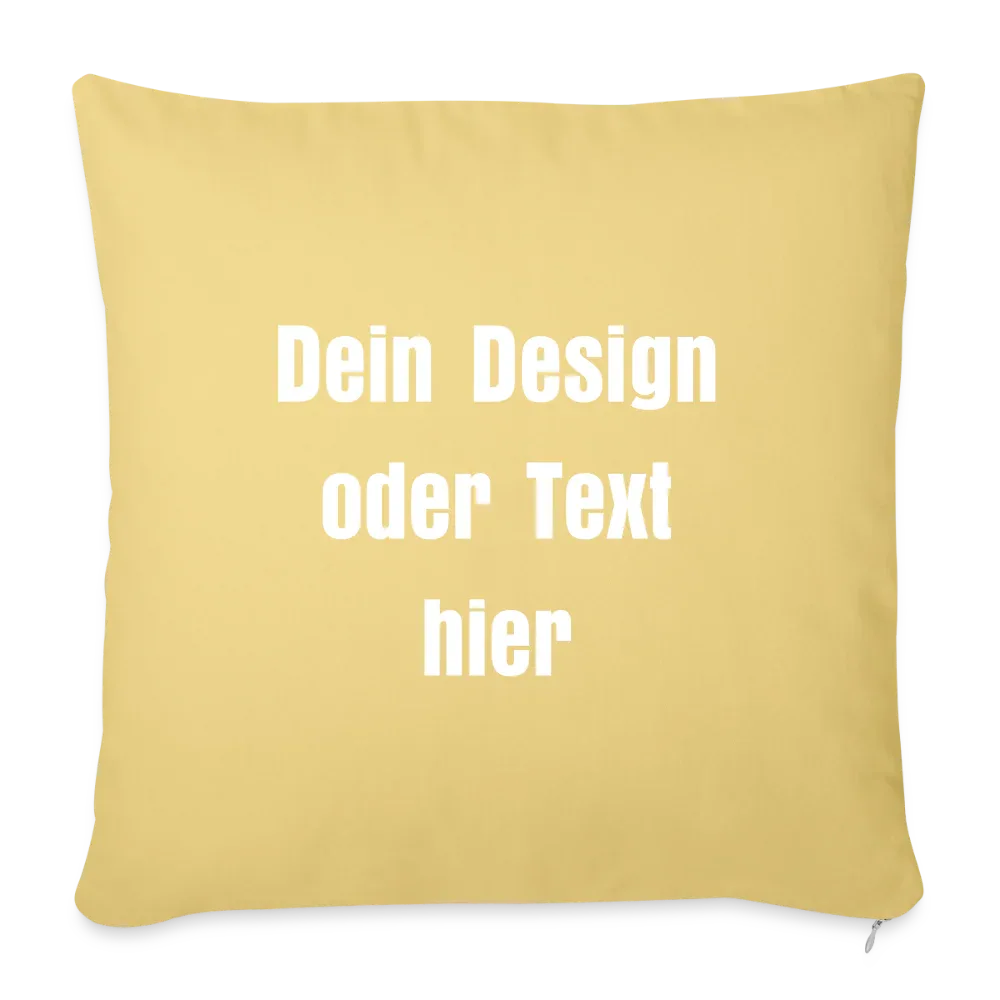 Sofakissenbezug 44 x 44 cm - personalisierbar - Hellgelb