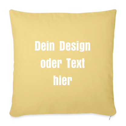 Sofakissenbezug 44 x 44 cm - personalisierbar - Hellgelb