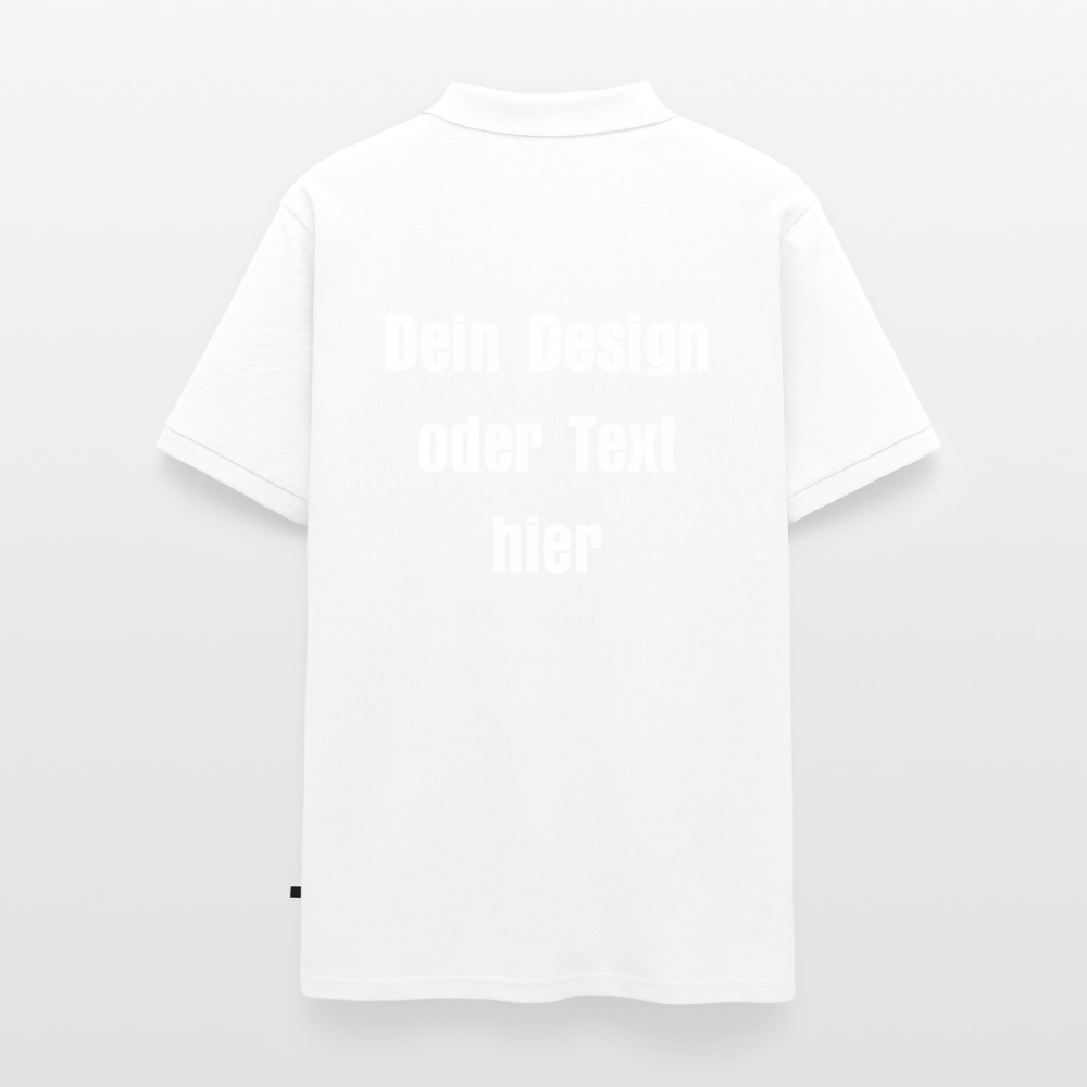 Männer Premium Bio Polo Shirt - personalisierbar - Weiß
