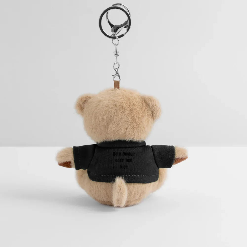 Kuscheltier Schlüsselanhänger - personalisierbar - Schwarz