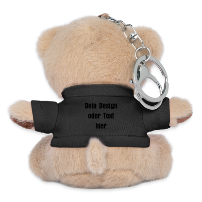 Kuscheltier Schlüsselanhänger - personalisierbar - Schwarz
