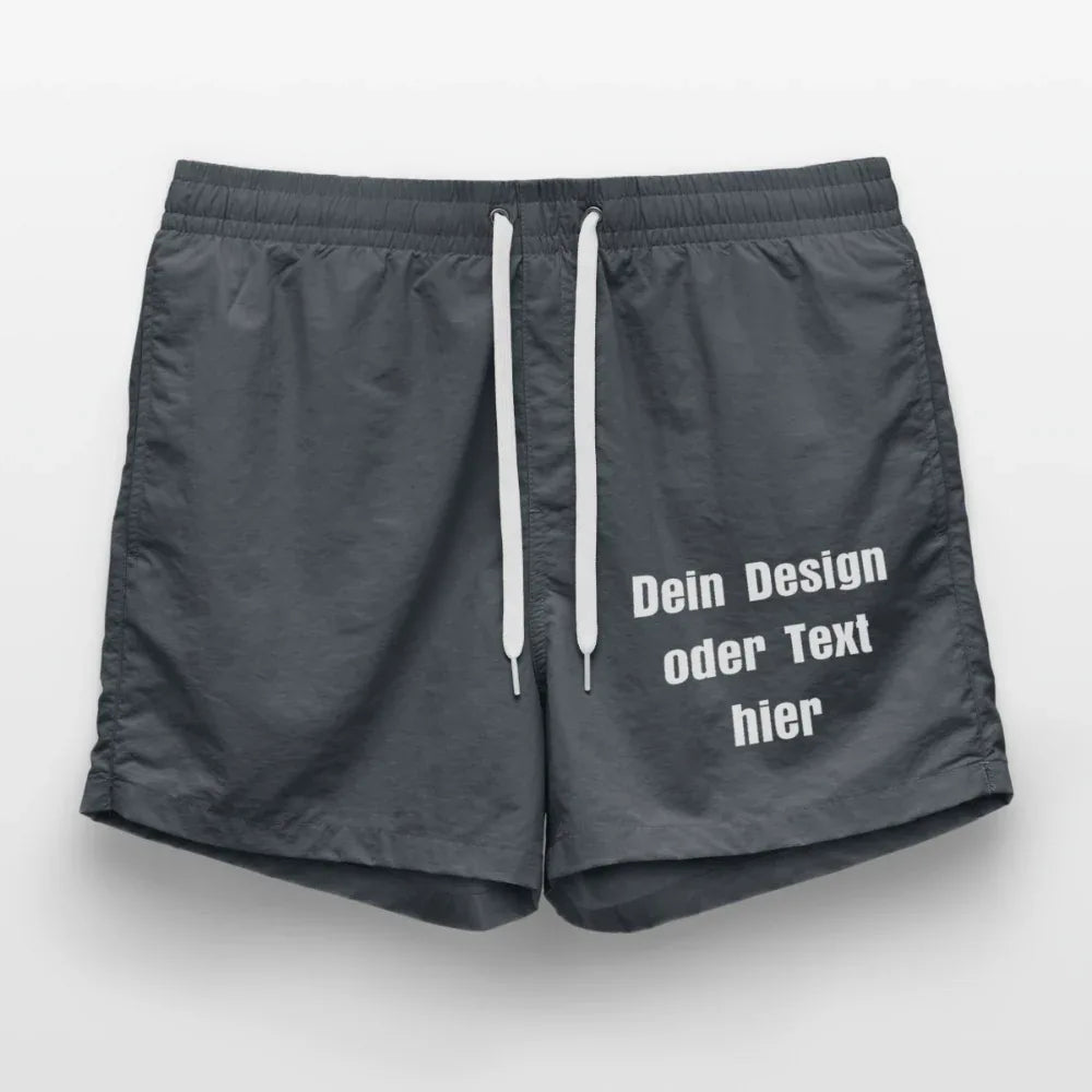 Badeshorts - personalisierbare Vorder- und Rückseite - Anthrazit