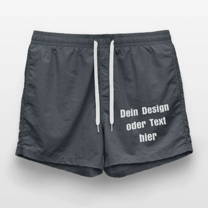 Badeshorts - personalisierbare Vorder- und Rückseite - Anthrazit