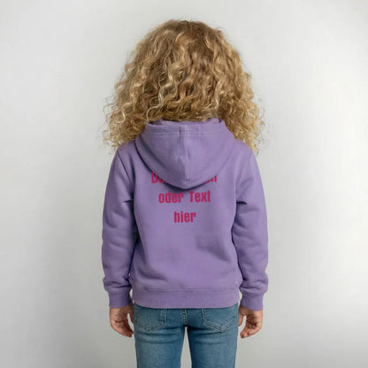 Kinder Hoodie - personalisierbare Vorder- und Rückseite - Lavendel